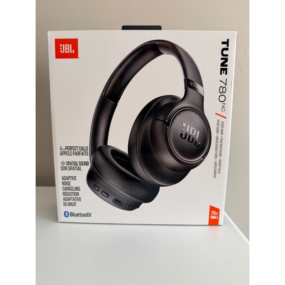JBL Tune 780NC Headphones Unisex OS Black Noise Cancelling Bluetooth NWT